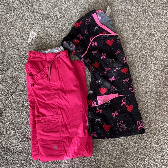 Pink Cargo Scrub Set Bottoms - Picture 8 of 11